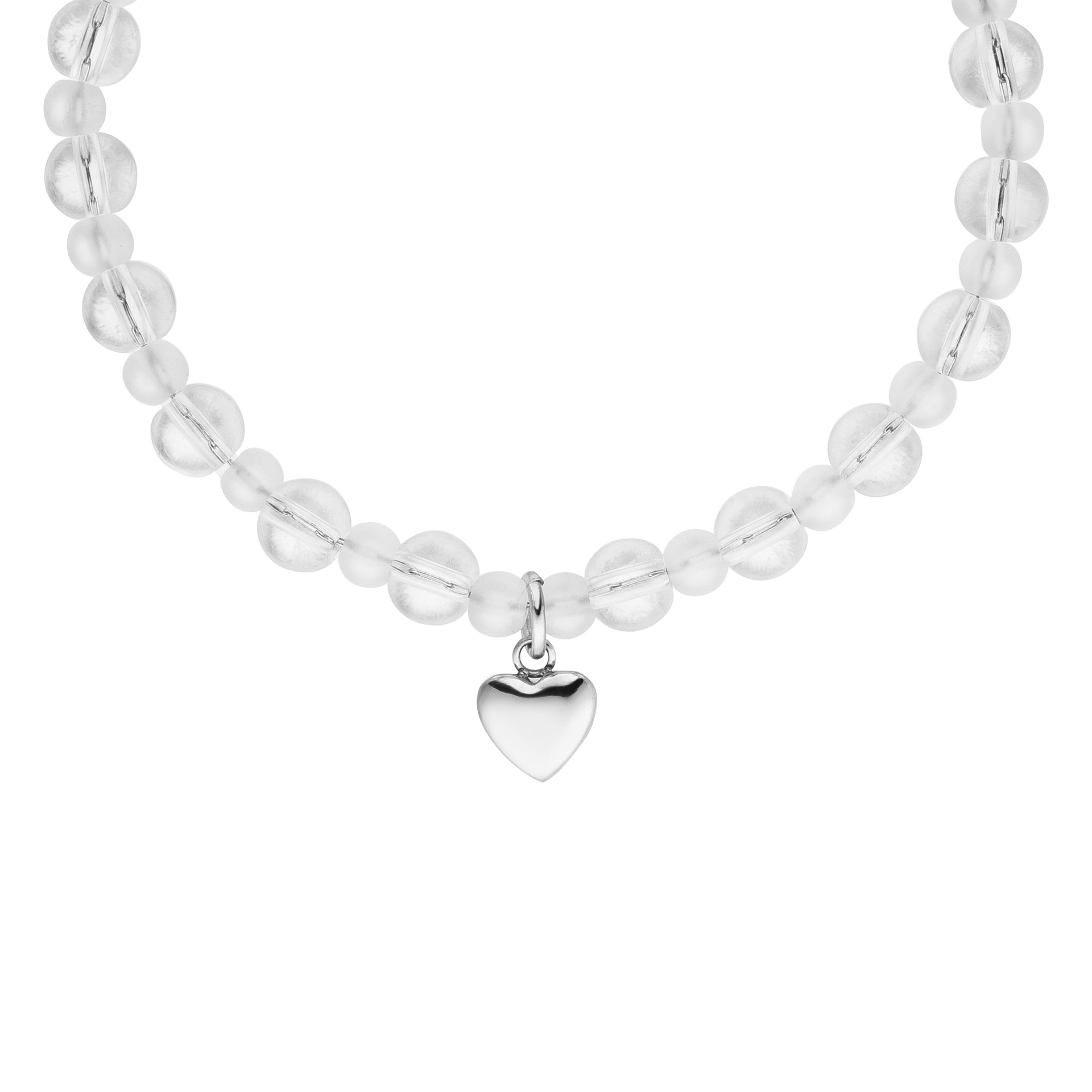 Bracciale con cuore bianco