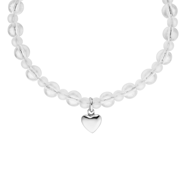Bracciale con cuore bianco