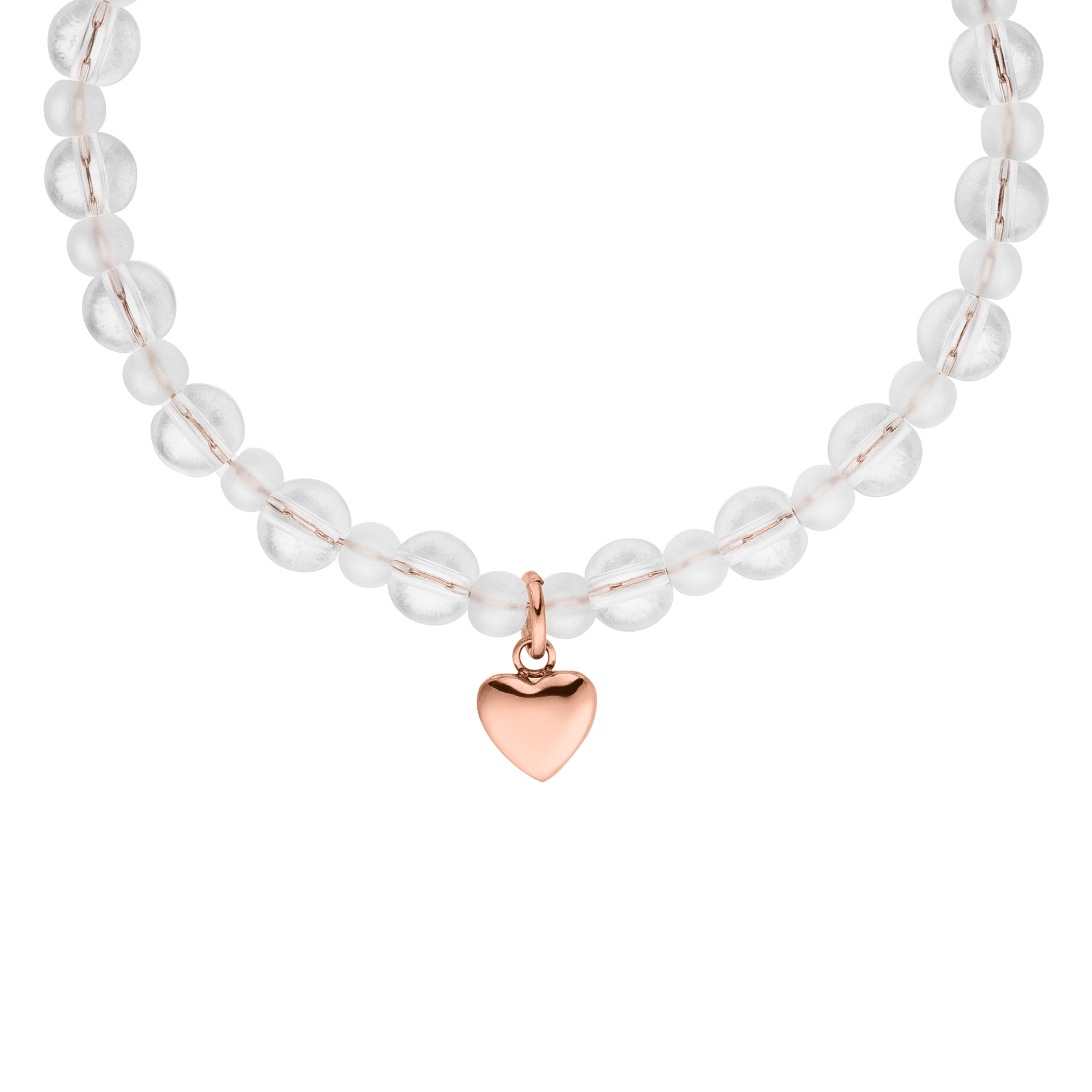 Bracciale con cuore bianco