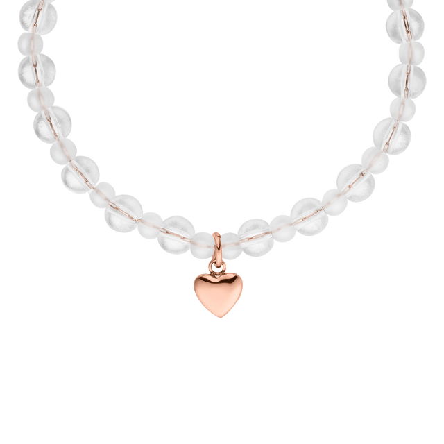 Bracciale con cuore bianco