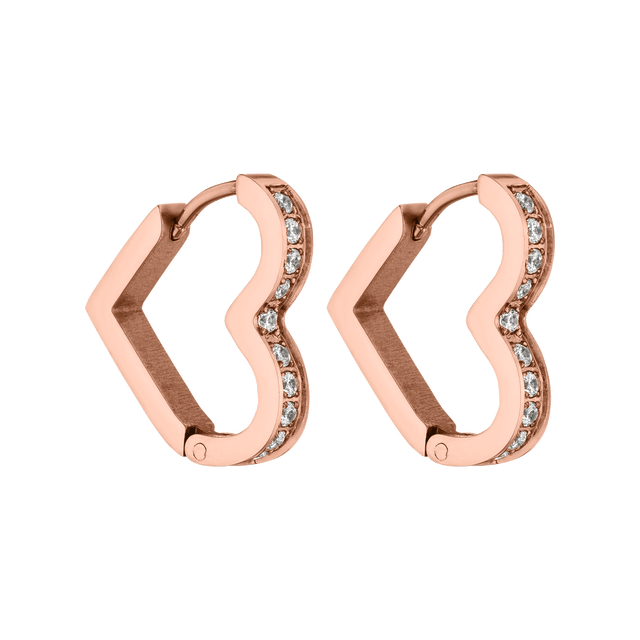 Orecchini con cuore glitterato