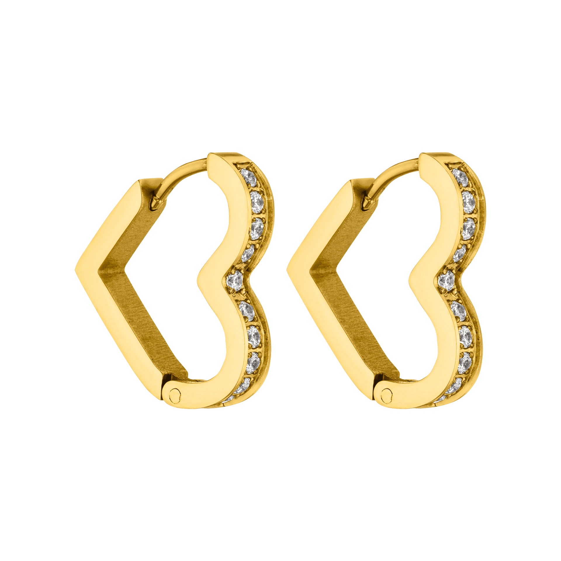 Orecchini con cuore glitterato