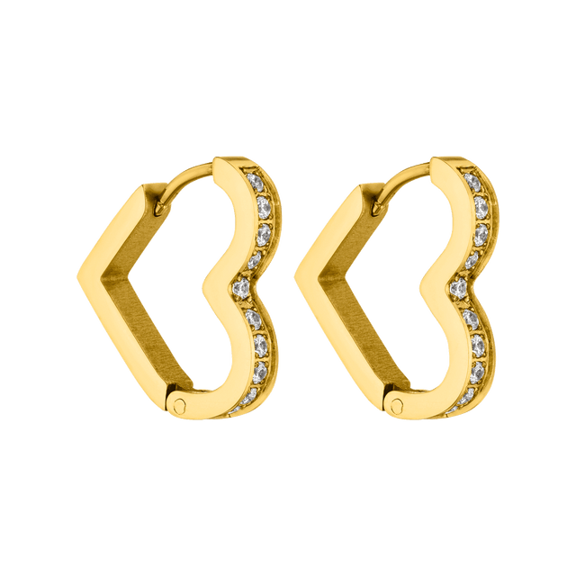 Orecchini con cuore glitterato