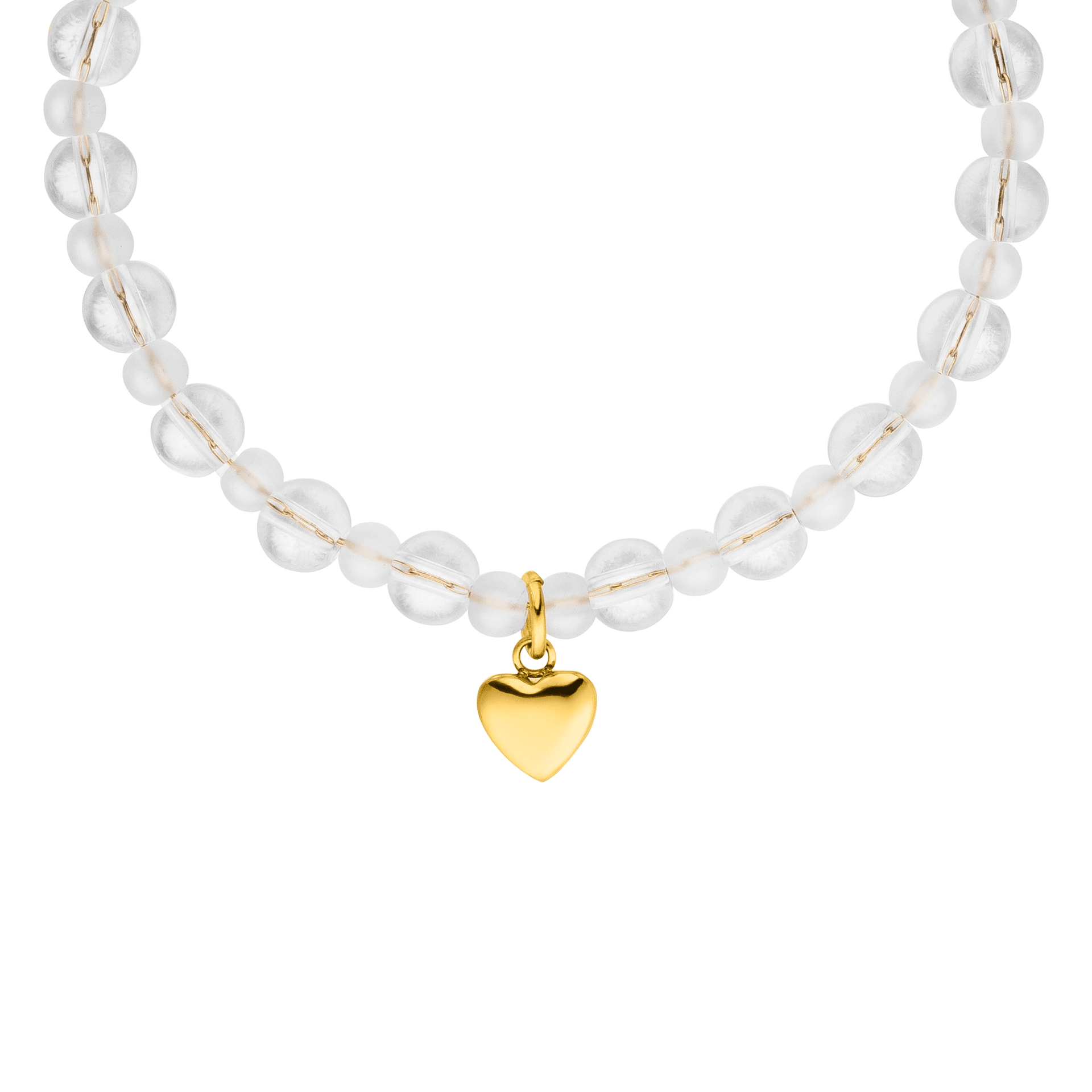 Bracciale con cuore bianco