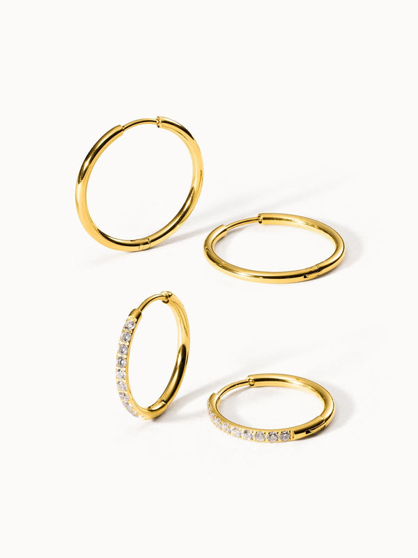 Adorabile set di orecchini glitterati