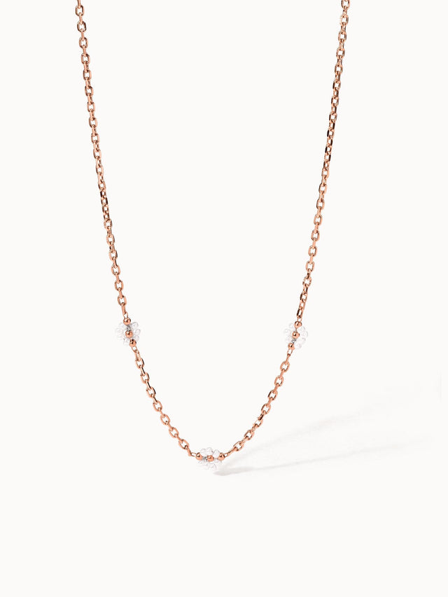 Collana con fiori di lino