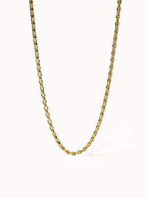 Goldene Kette von PURELEI mit glänzenden Gliedern, elegant und zeitlos.