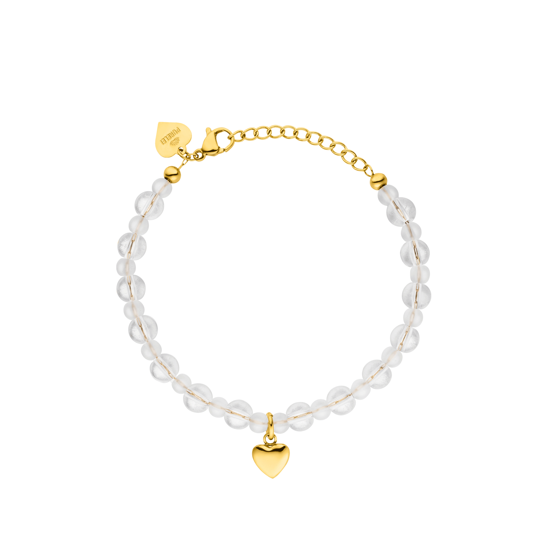 Bracciale con cuore bianco