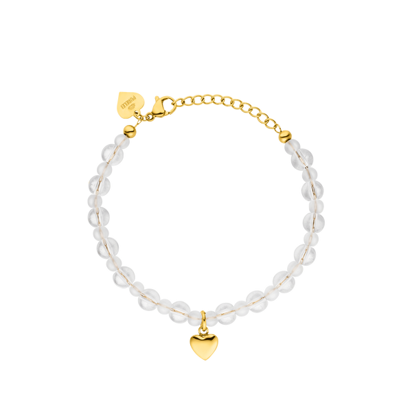 Bracciale con cuore bianco