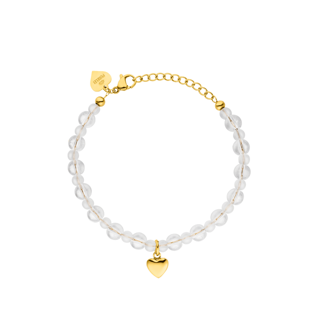 Bracciale con cuore bianco