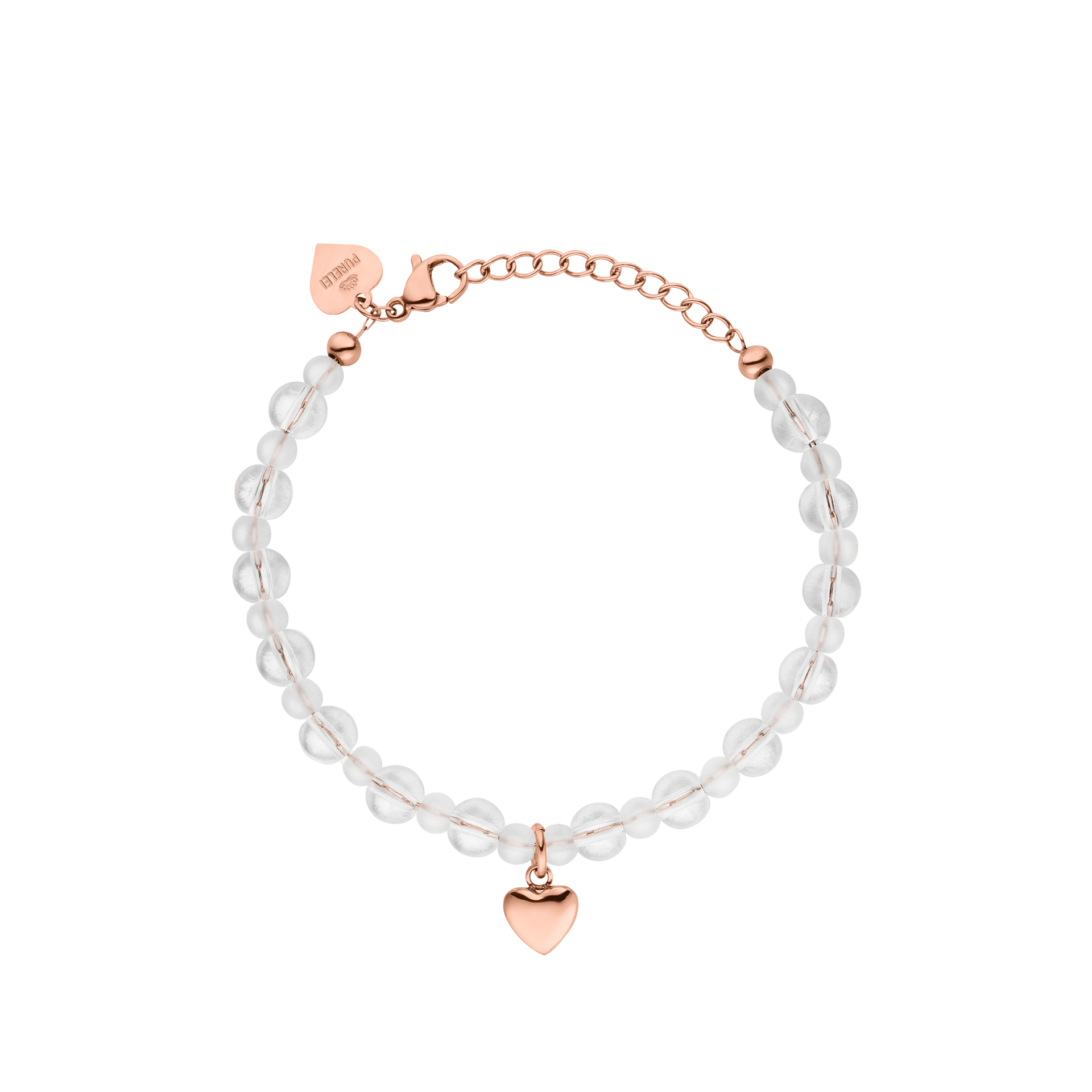 Bracciale con cuore bianco