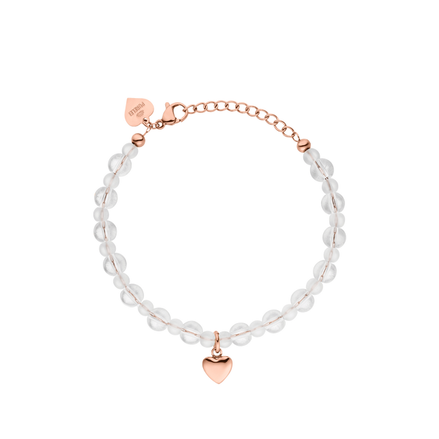 Bracciale con cuore bianco
