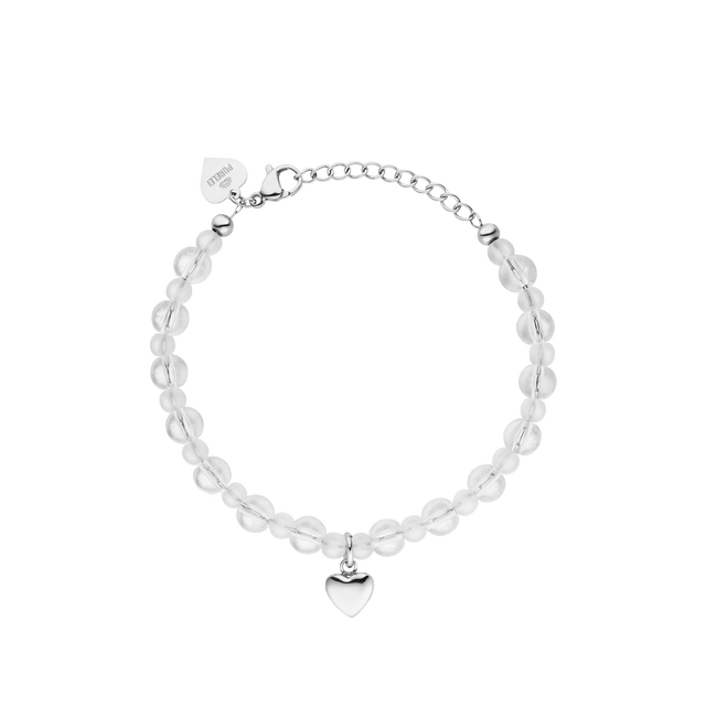 Bracciale con cuore bianco