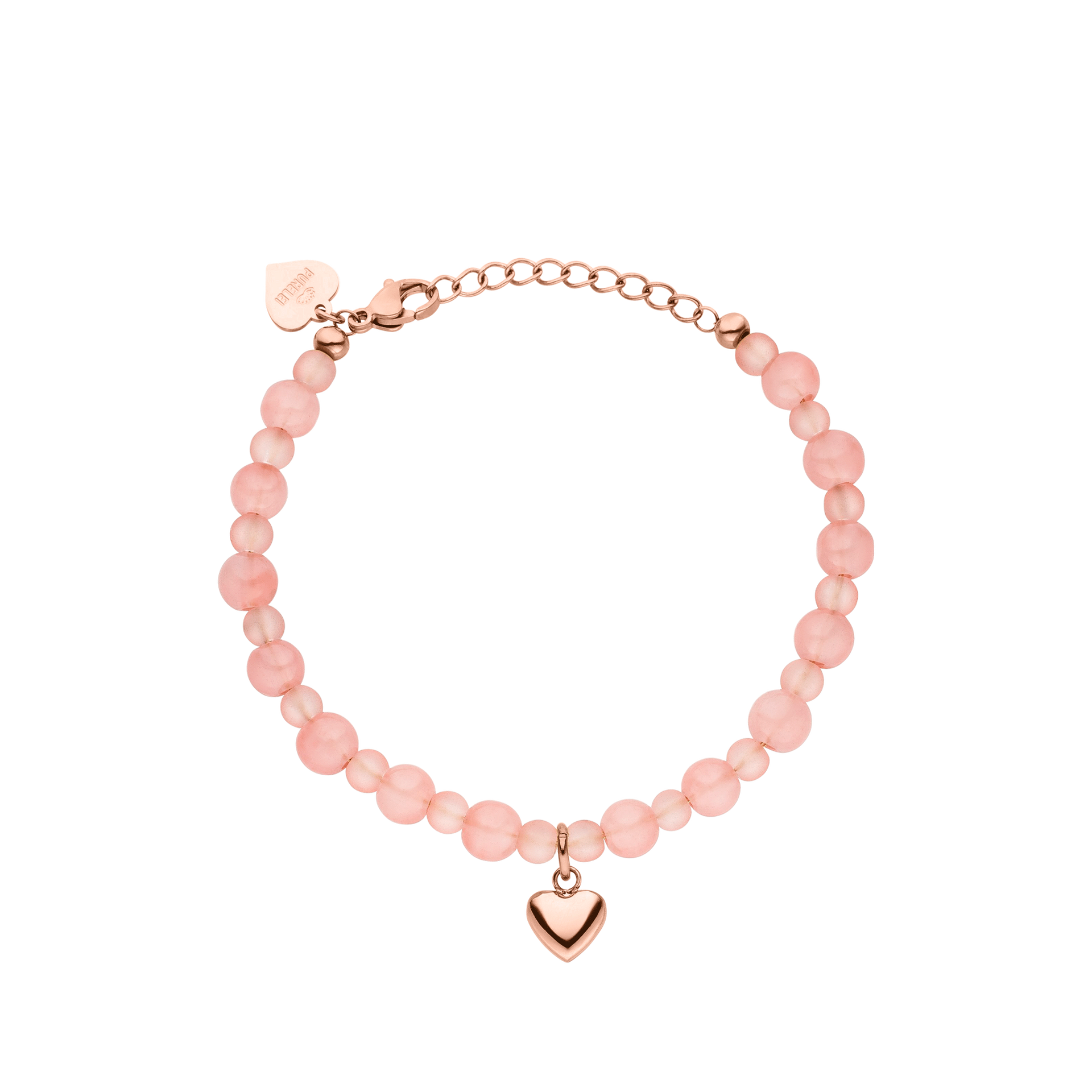 Bracciale con cuore di pesca