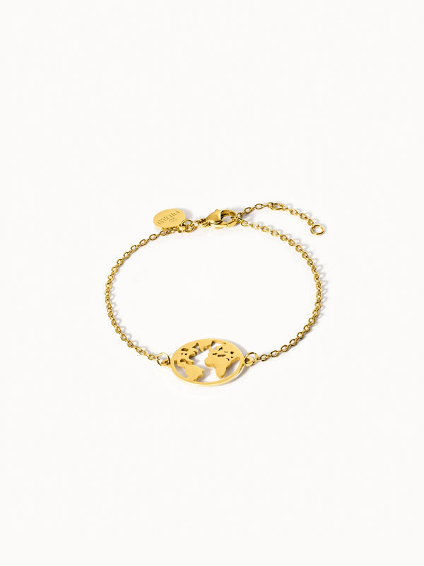 Bracciale con mappa del mondo