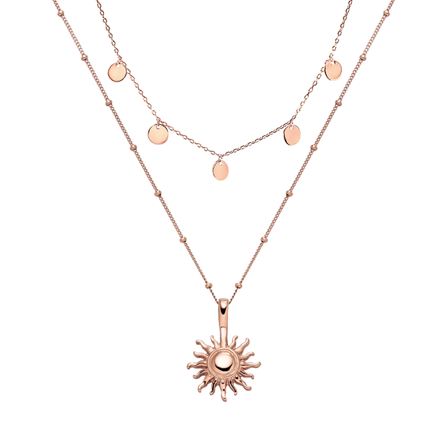Collana Strati Oro Collane Cubane Per Donna - Argento E Oro Collana Strati Oro Collane Cubane Per Donna - Argento E Oro