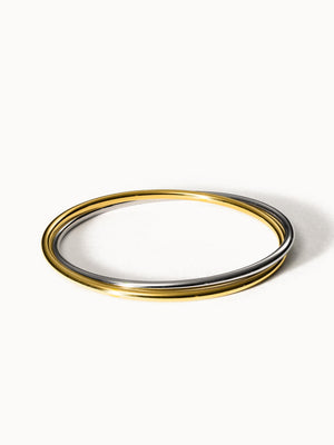 Zweifarbiger Ring aus Gold und Silber, elegant und modern, von PURELEI.