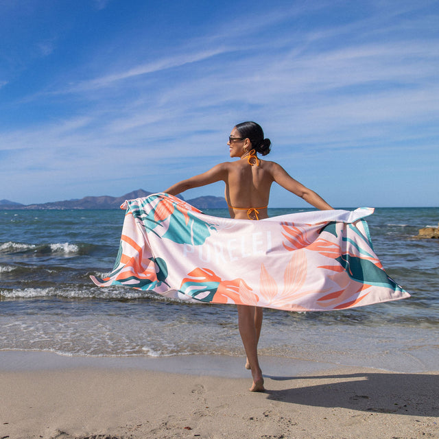 Tropical Rainbow Beach Towel