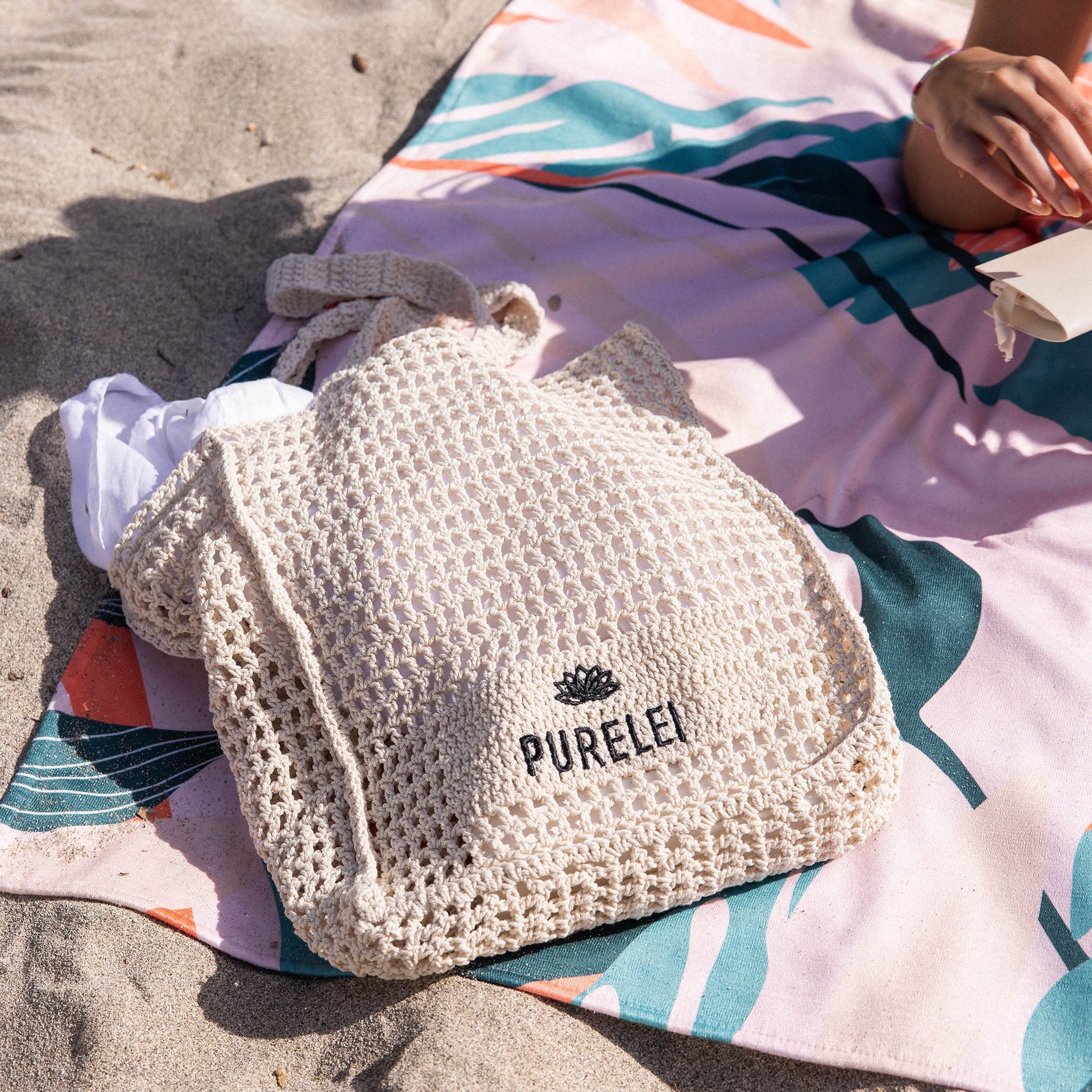 Borsa Lotus all'uncinetto