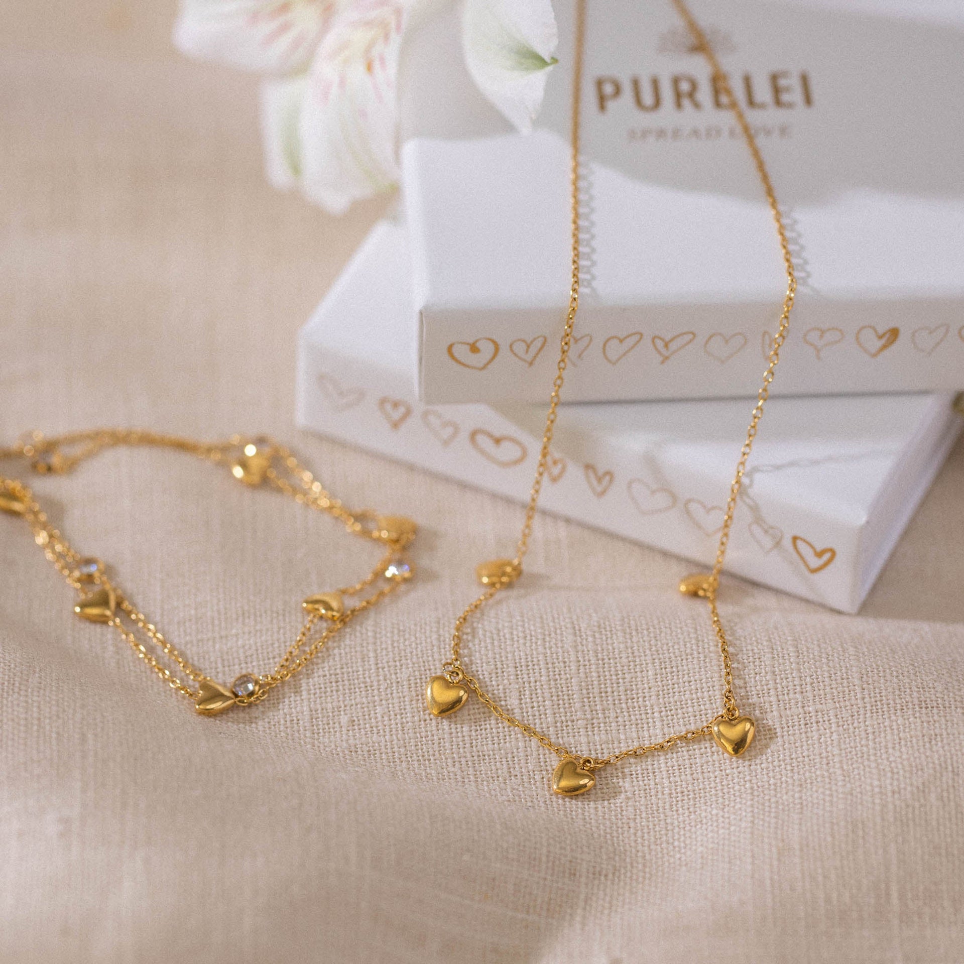 Glitter Heart Bracelet