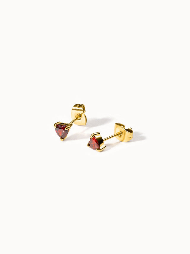 Red Heart Earring