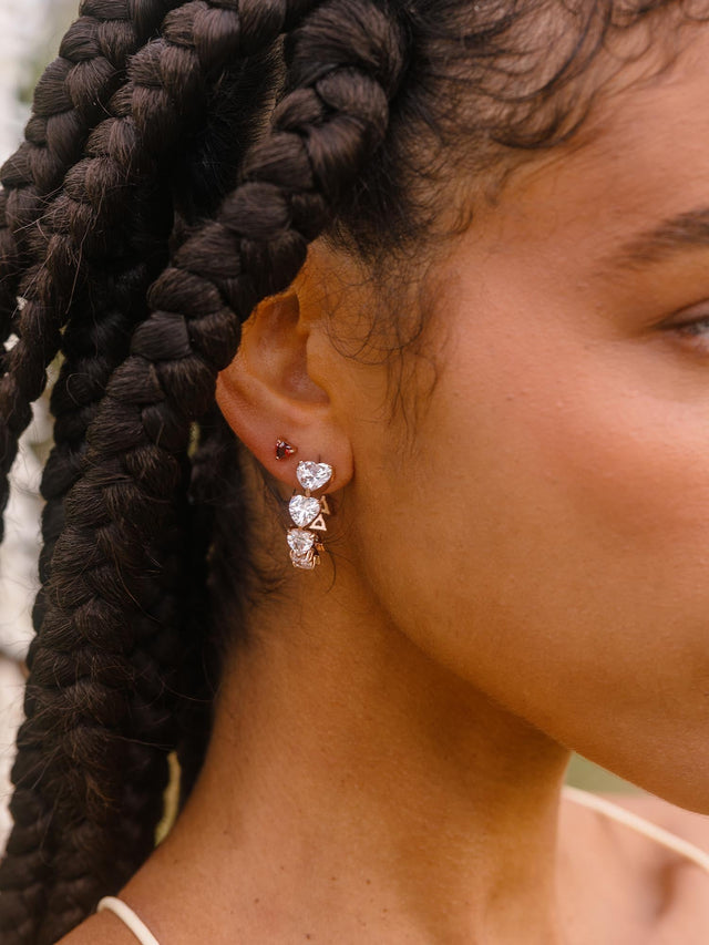 Red Heart Earring