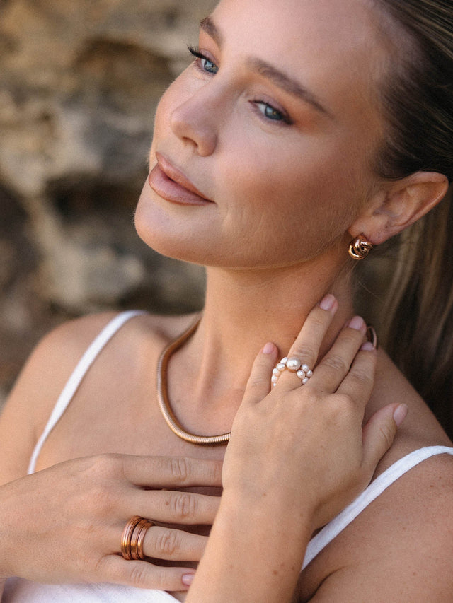 Anello con perla Graceful