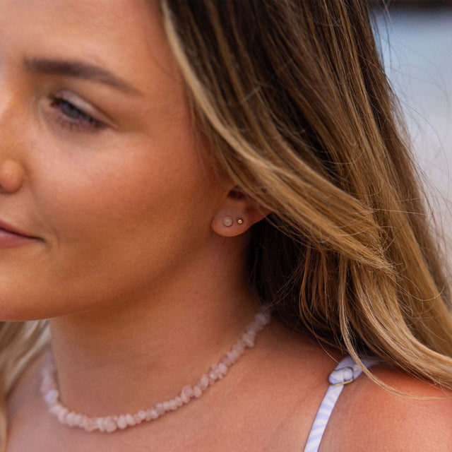 Rose Quartz Earring