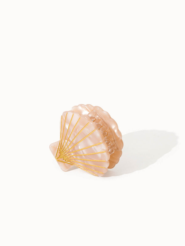 Fermaglio per capelli a conchiglia beige
