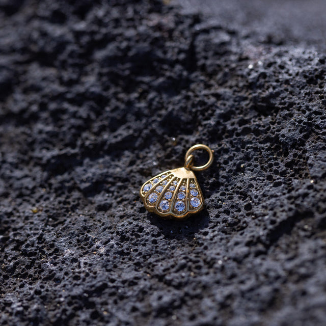 Glitter Shell Charm