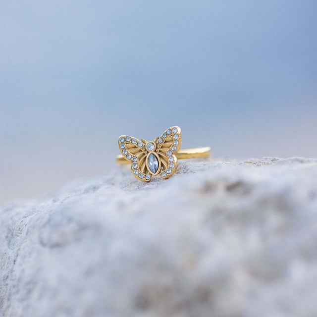 Anello con farfalla magica
