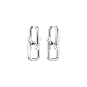 Silberne Ohrringe mit Perlen von PURELEI, modern und elegant.