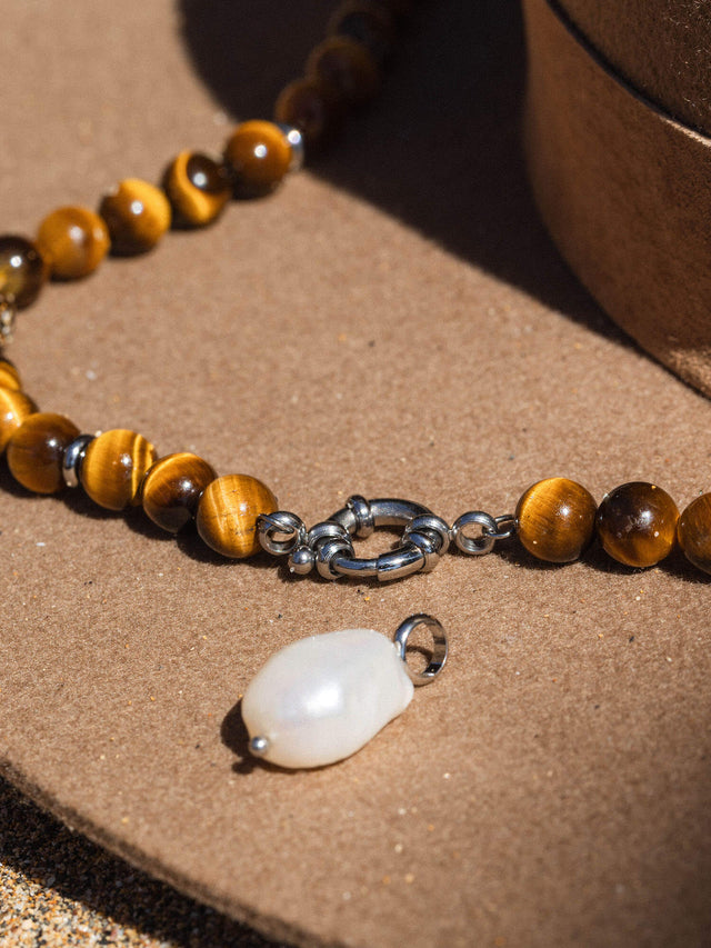 Collana con ciondolo occhio di tigre