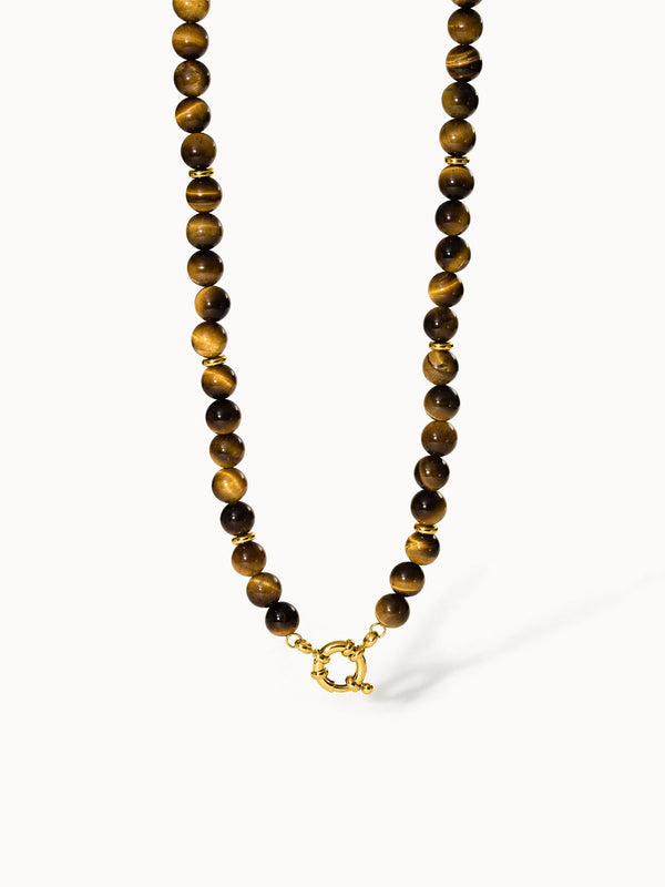 Collana con ciondolo occhio di tigre