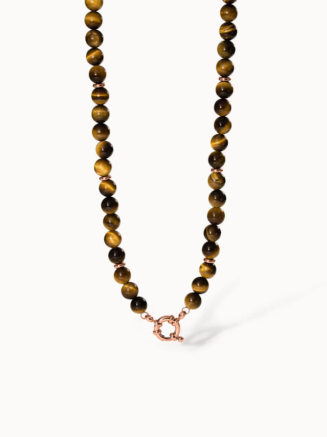 Collana con ciondolo occhio di tigre