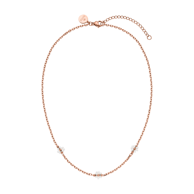Collana con fiori di lino
