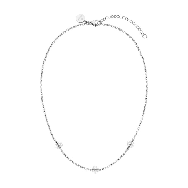 Collana con fiori di lino