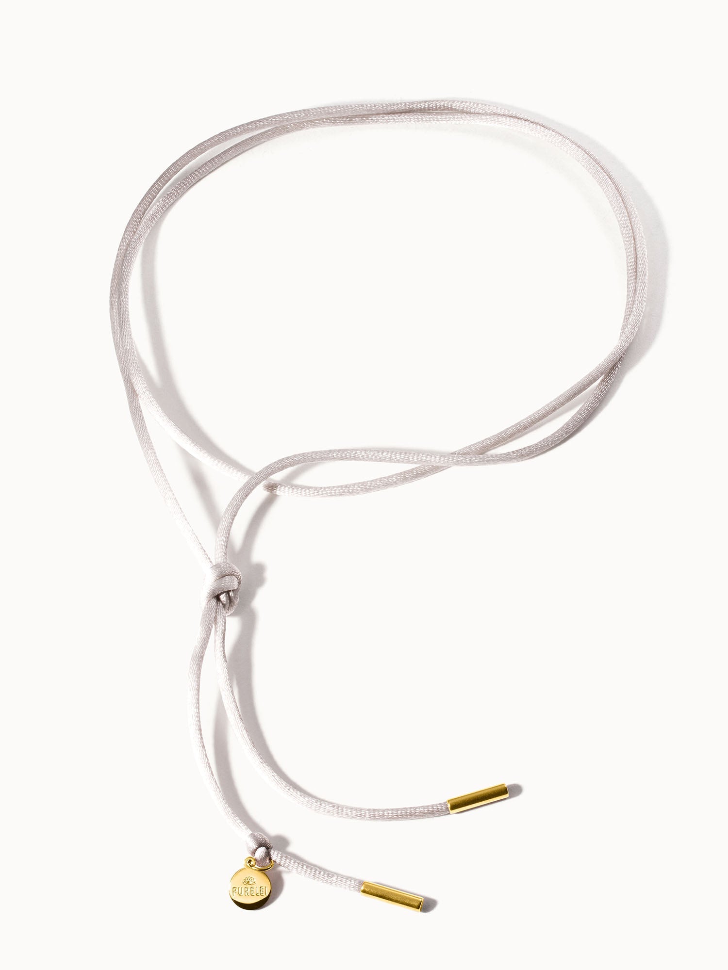 Collana in raso grigio