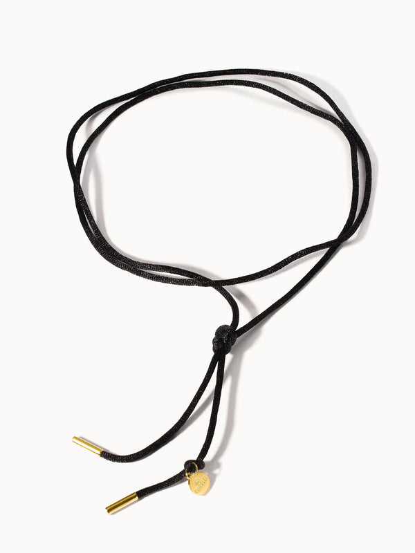 Collana in raso nero