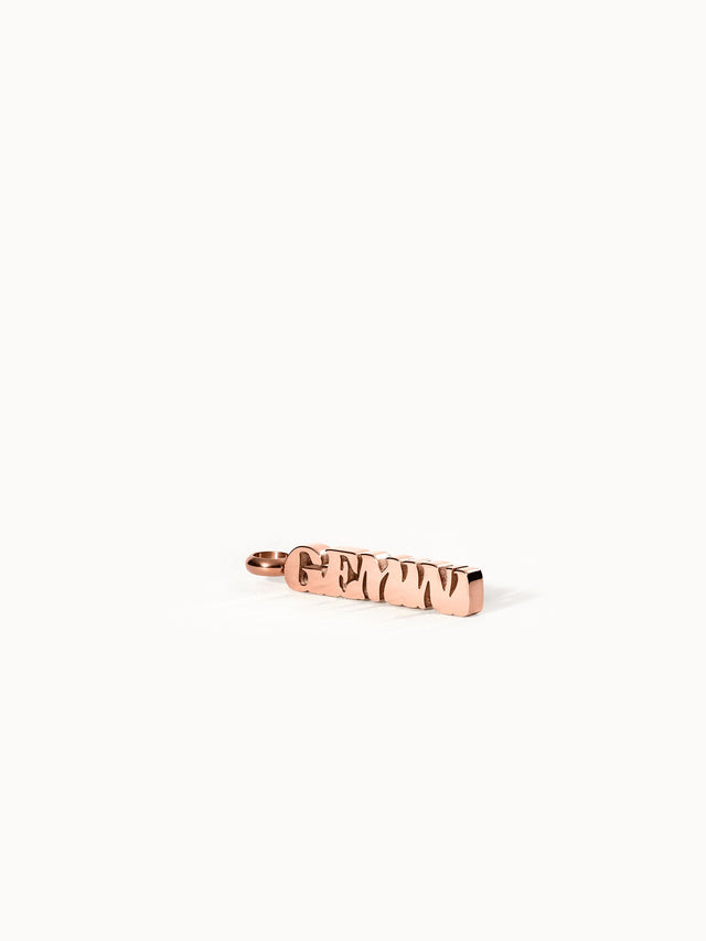Gemini Letter Charm