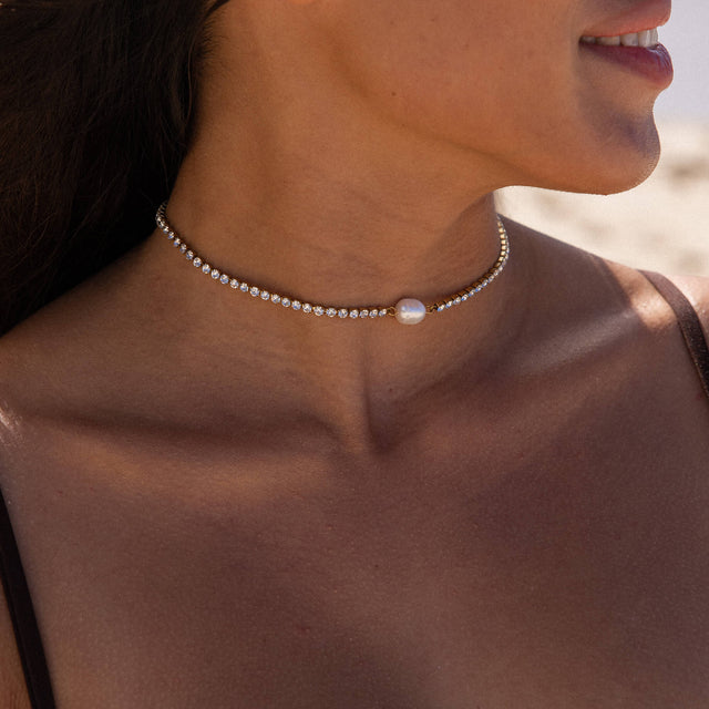 Collana di perle scintillanti