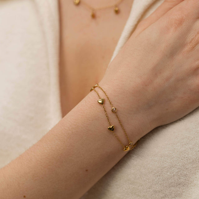 Glitter Heart Bracelet