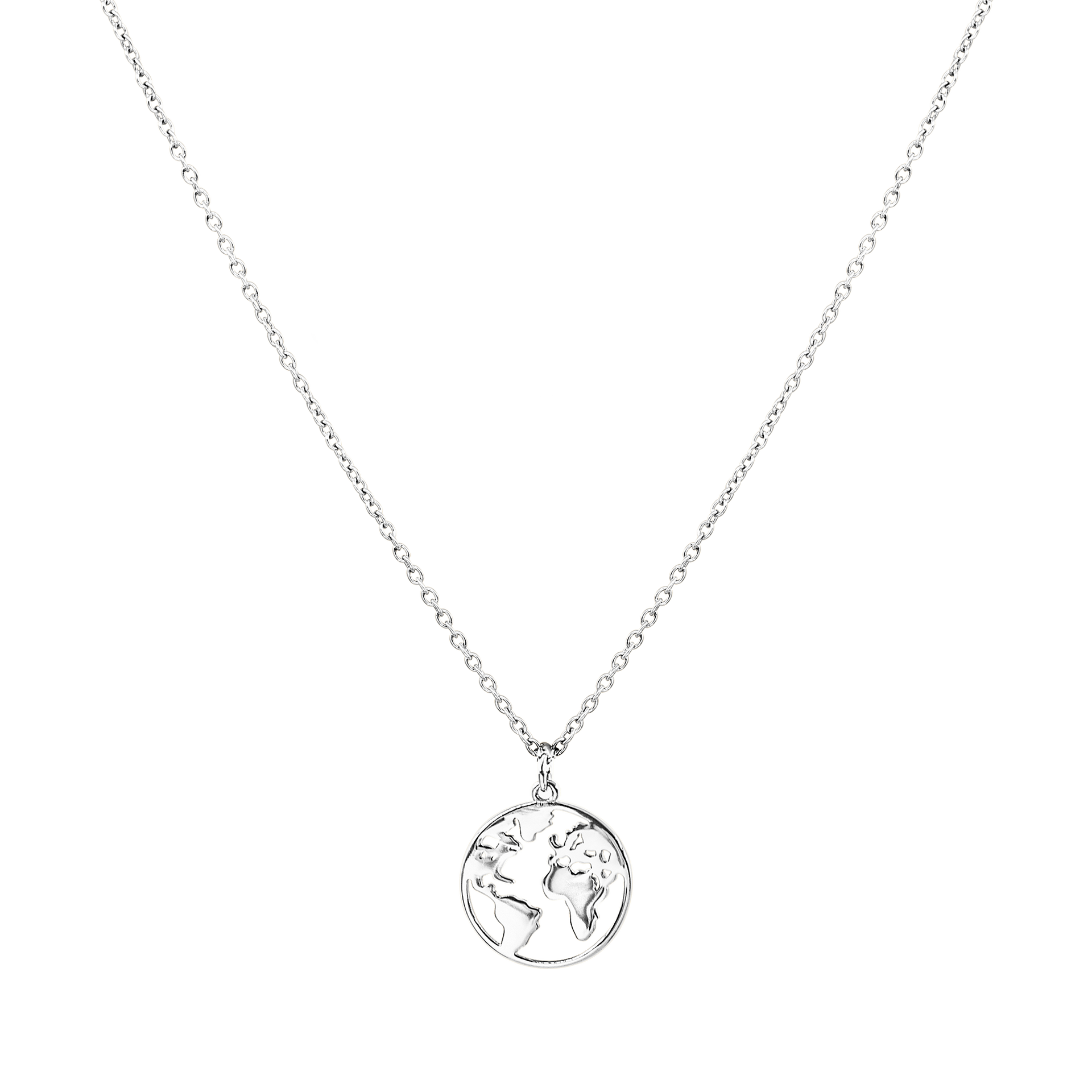 Collana con mappa del mondo