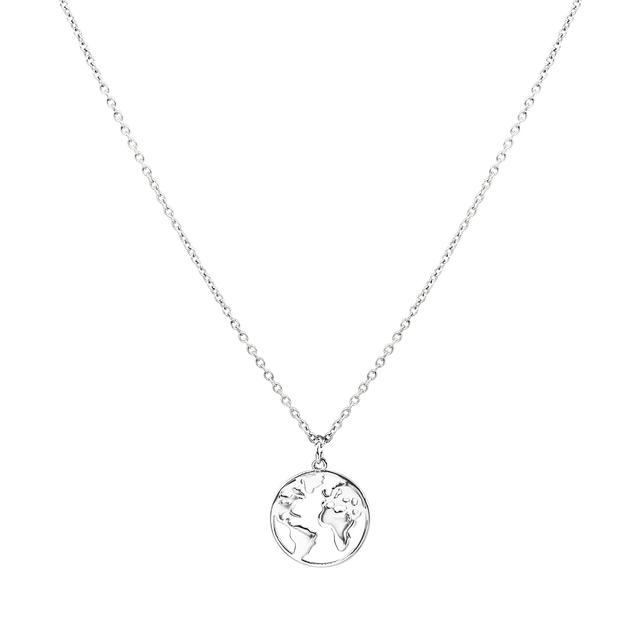 Collana con mappa del mondo