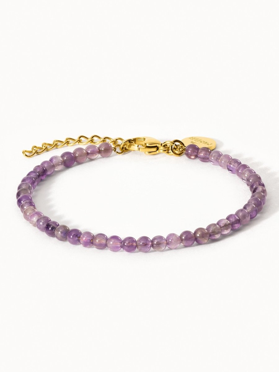Bracciale minimalista in opale etiope, braccialetto in ametista viola Bracciale minimalista in opale etiope, braccialetto in ametista viola