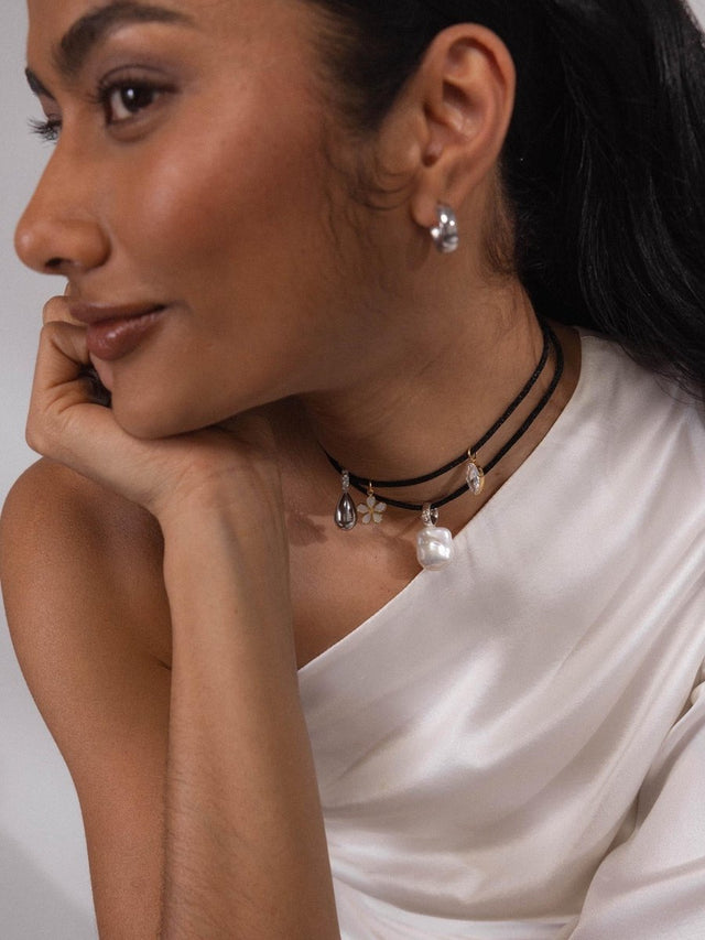 Black Satin Necklace - INT PURELEI