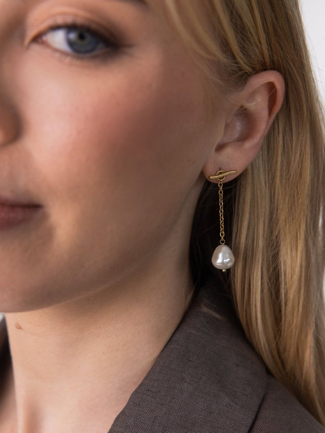 Drop Pearl Earrings - INT PURELEI