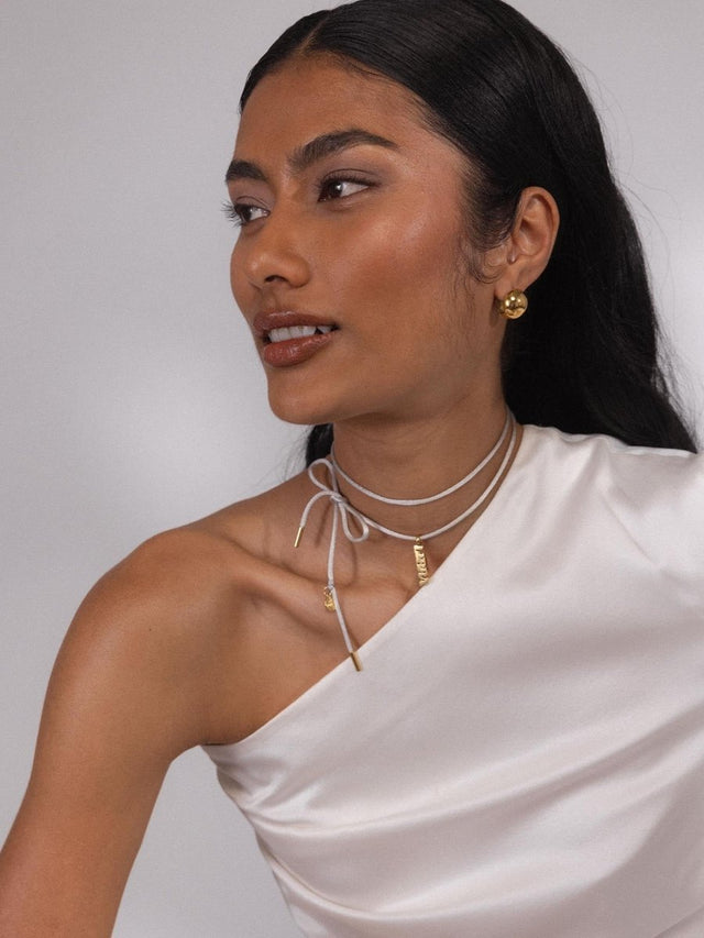 Gray Satin Necklace - INT PURELEI