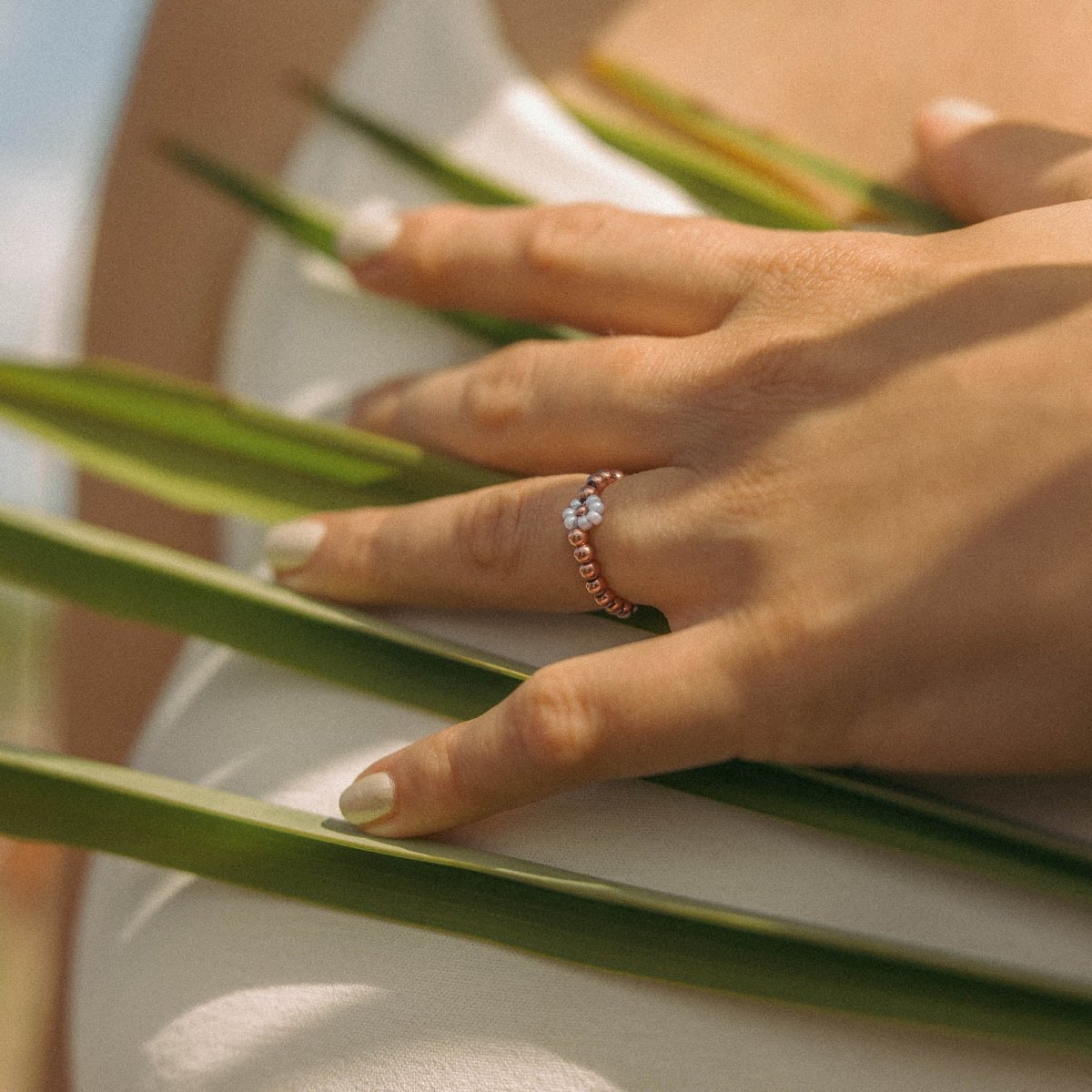 Linen Blossom Anxiety Ring - INT PURELEI