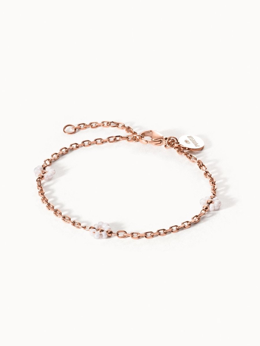 Purelei Delicato bracciale con fiori di perle – acciaio Purelei Delicato bracciale con fiori di perle – acciaio
